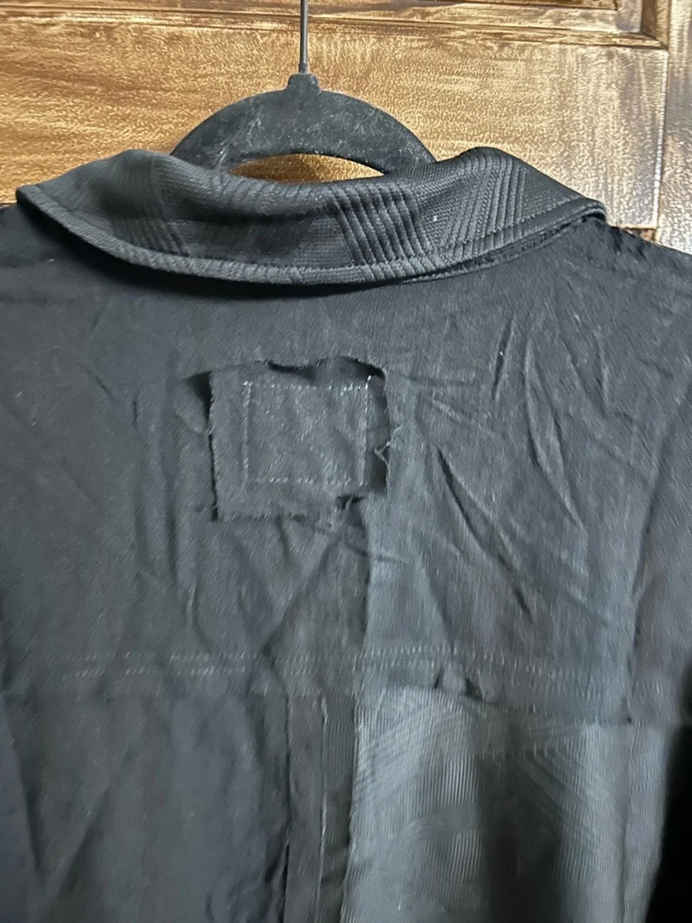 Umgee Black Long Sleeve Button Front Blouse - Picture 3 of 8